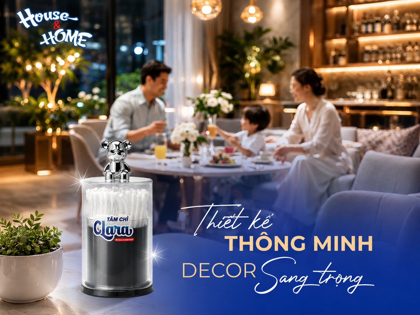 Tăm chỉ Clara dạng hộp nắp gấu