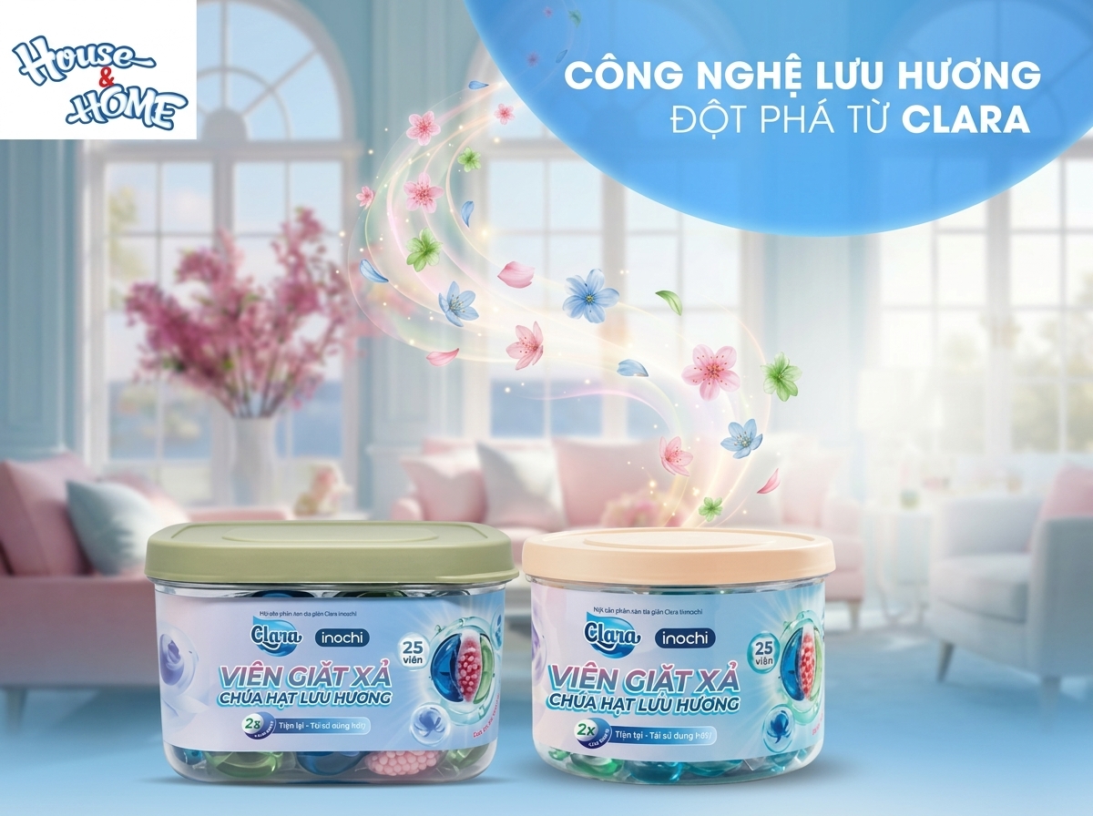 Viên giặt xả chứa hạt lưu hương
