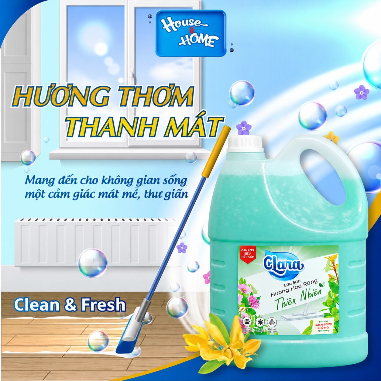 Nước lau sàn hương hoa rừng Clara