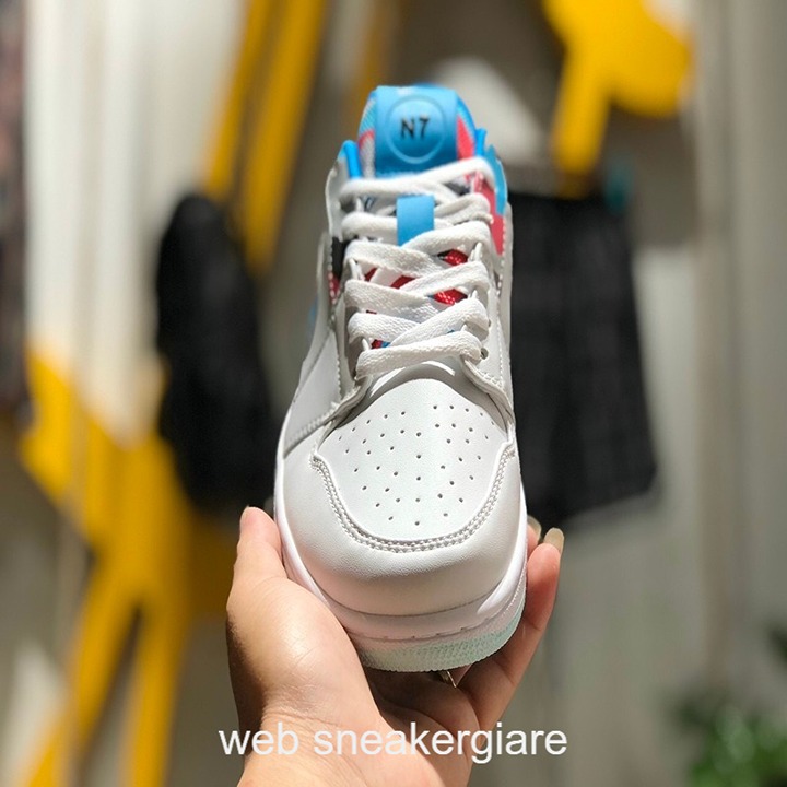 JORDAN 1 retro low n7 white blue Sneaker h ng p
