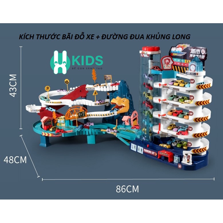 Bộ đồ chơi bãi đỗ xe đường ray cho bé – Nhiều mẫu hấp dẫn