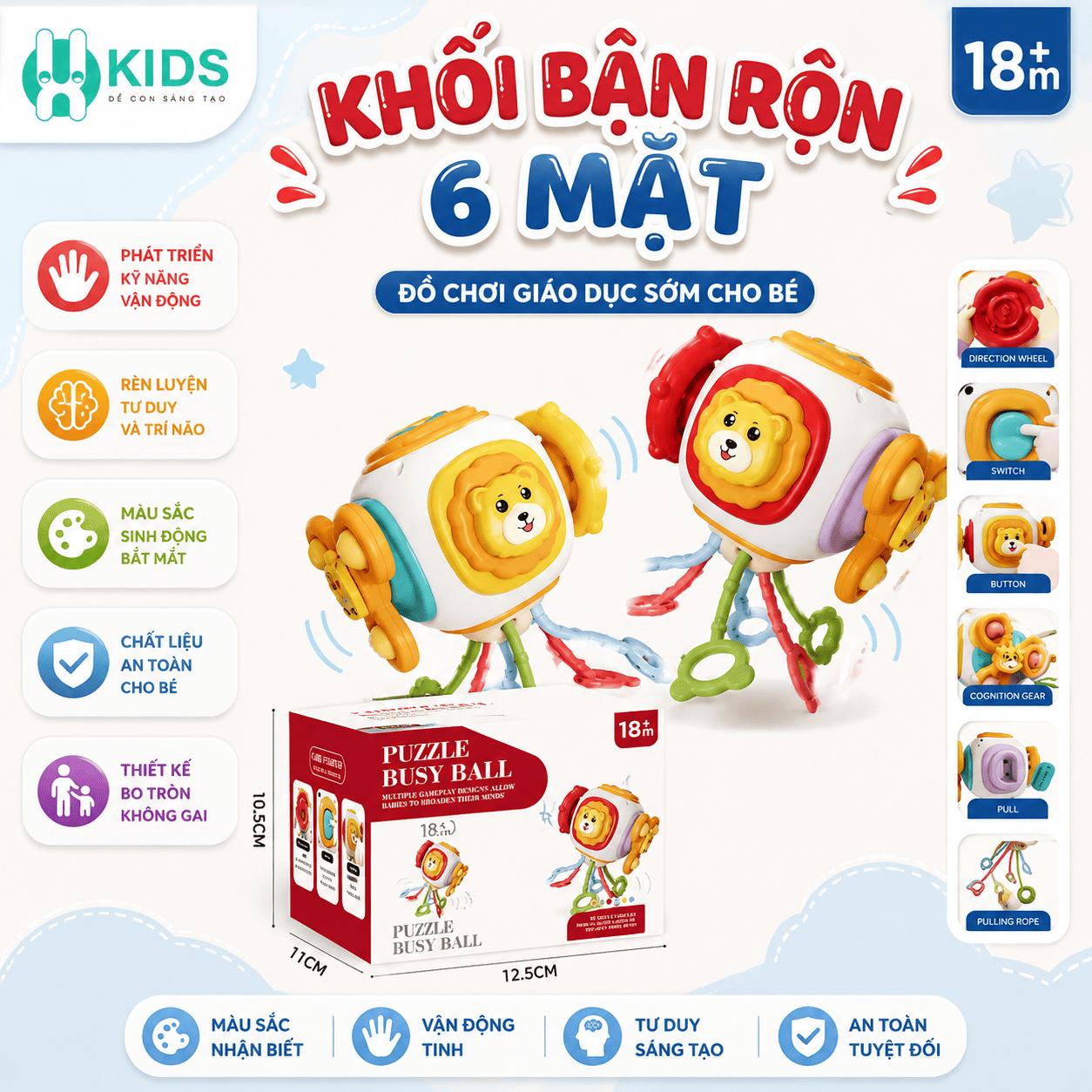 KHỐI BẬN RỘN 6 MẶT – ĐỒ CHƠI “NGHIỆN TAY” GIÚP BÉ THÔNG MINH HƠN MỖI NGÀY