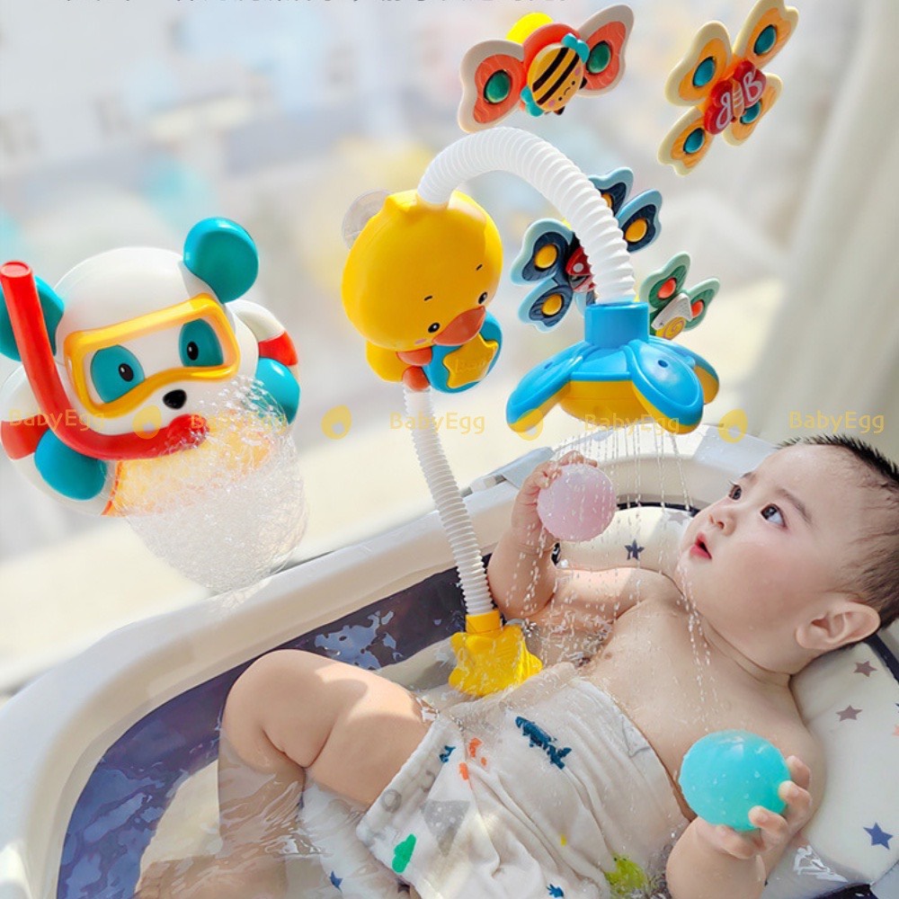 Vòi sen tắm phun nước tự động hình chú vịt dễ thương siêu tiện dụng cho bé
