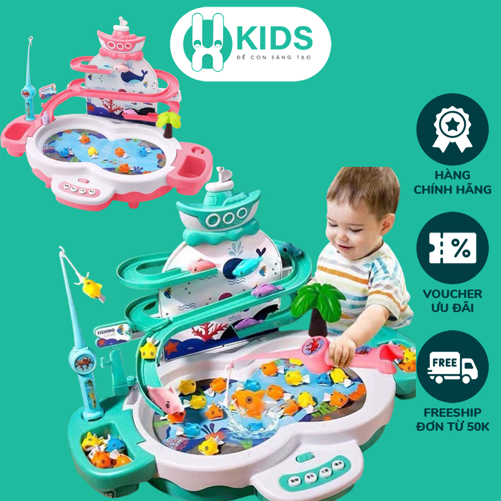 Đồ chơi câu cá đa năng 4in1 cỡ lớn X KIDS cá có thể bay lượn kèm hiệu ứng đèn âm thanh giúp bé phát triển trí tuệ