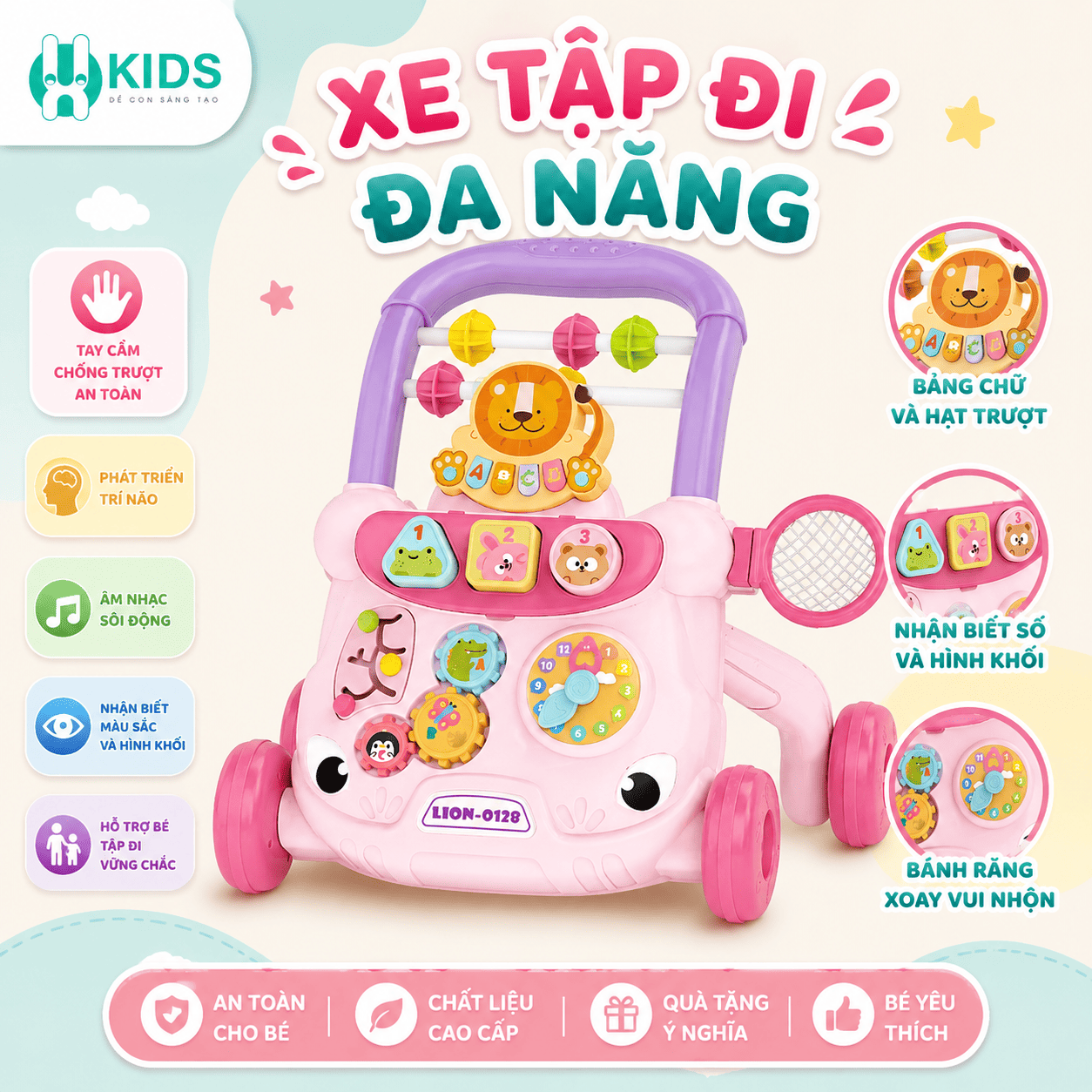 XE TẬP ĐI ĐA NĂNG 2IN1 – BÉ VỮNG BƯỚC, MẸ AN TÂM