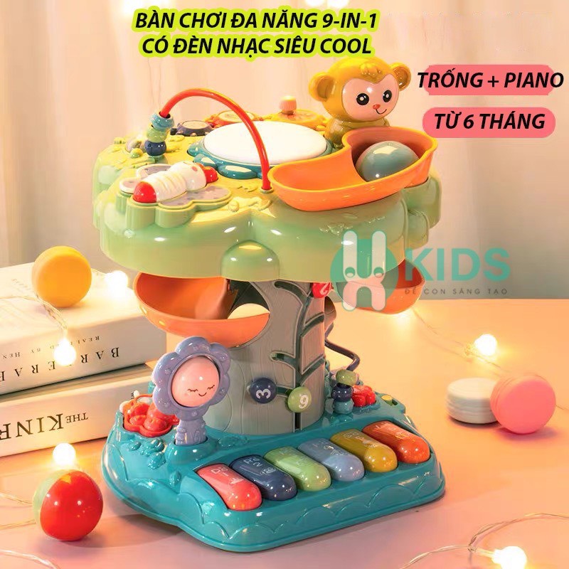 Bàn chơi phát nhạc đa năng 9in1 kết hợp trống, đàn piano