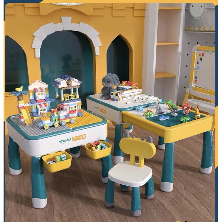 Bàn xếp hình lego đa chức năng có thể kéo ra kích thước siêu lớn