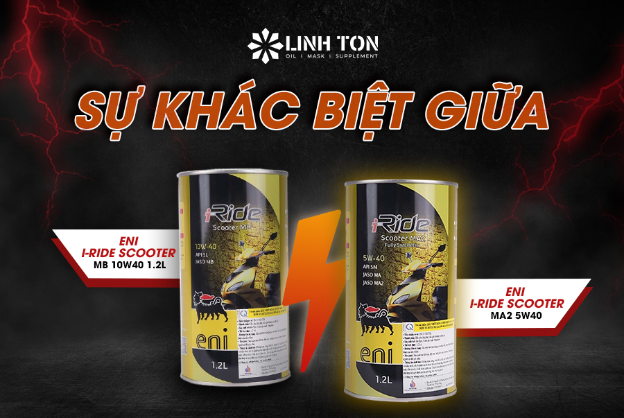 Sự khác biệt giữa Eni I-ride Scooter MB 10w40 1.2L và Eni I-ride Scooter Ma2 5w40 1.2L