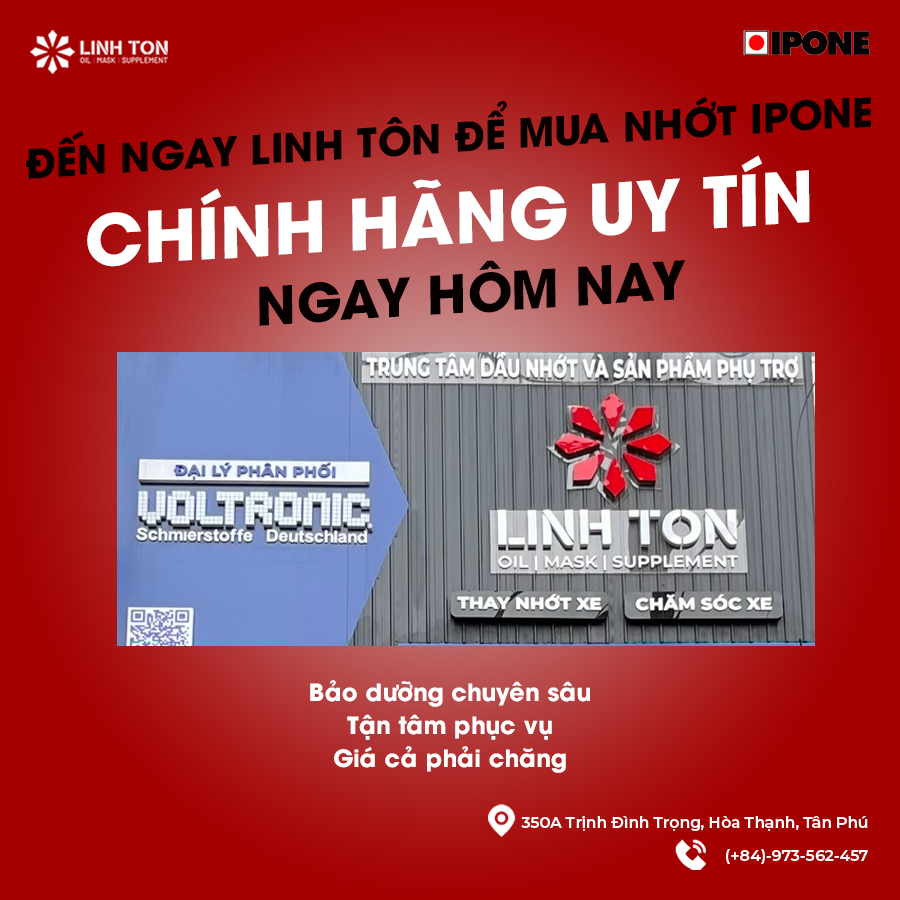 Thay nhớt Ipone chính hãng ở đâu