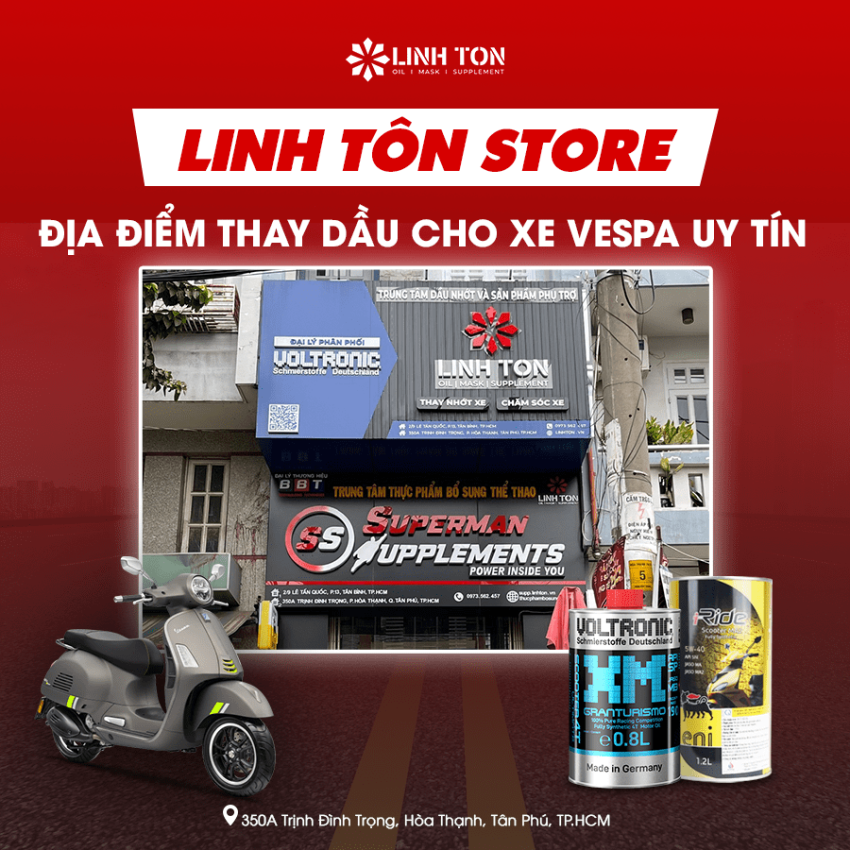 dung tích nhớt vespa sprint