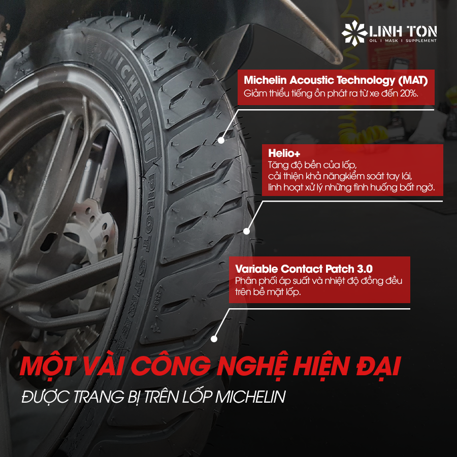 Một vài công nghệ hiện đại được trang bị trên lốp Michelin