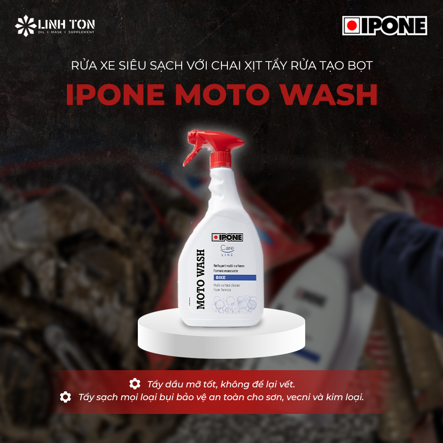 Rửa xe tại nhà siêu sạch với dung dịch vệ sinh xe máy không hại sơn và nhựa IPONE MOTO WASH