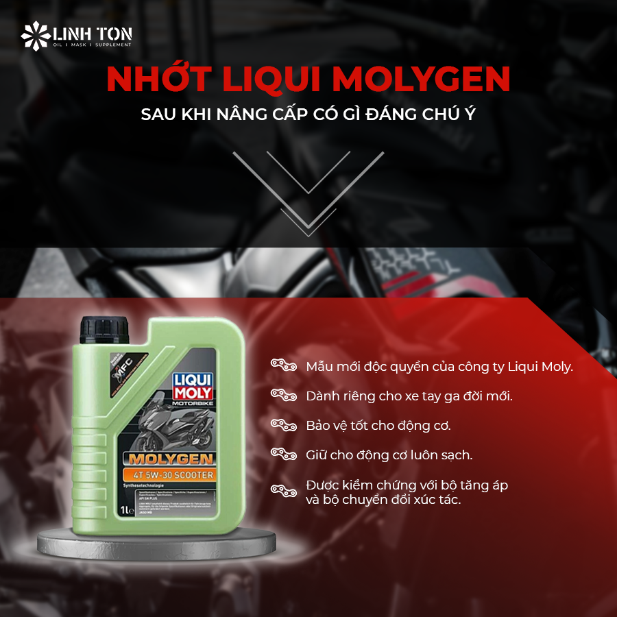 Nhớt Liqui Molygen sau khi nâng cấp có gì đáng chú ý - Linh Ton Store