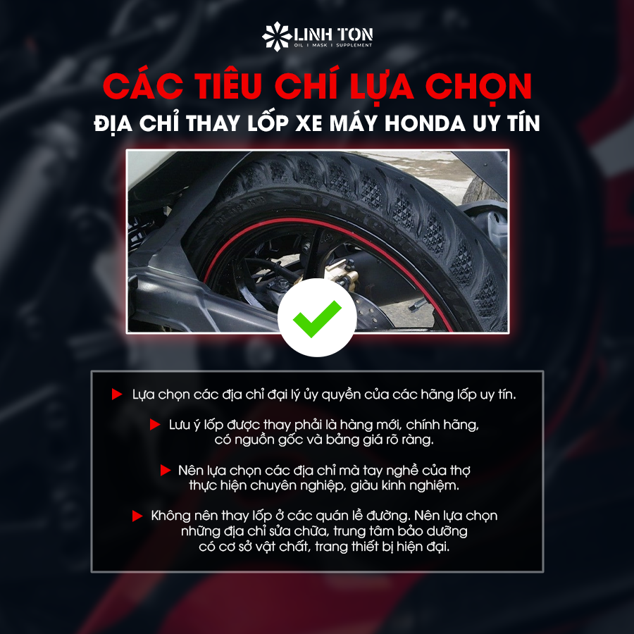 Xe Honda nên thay vỏ lốp của thương hiệu nào