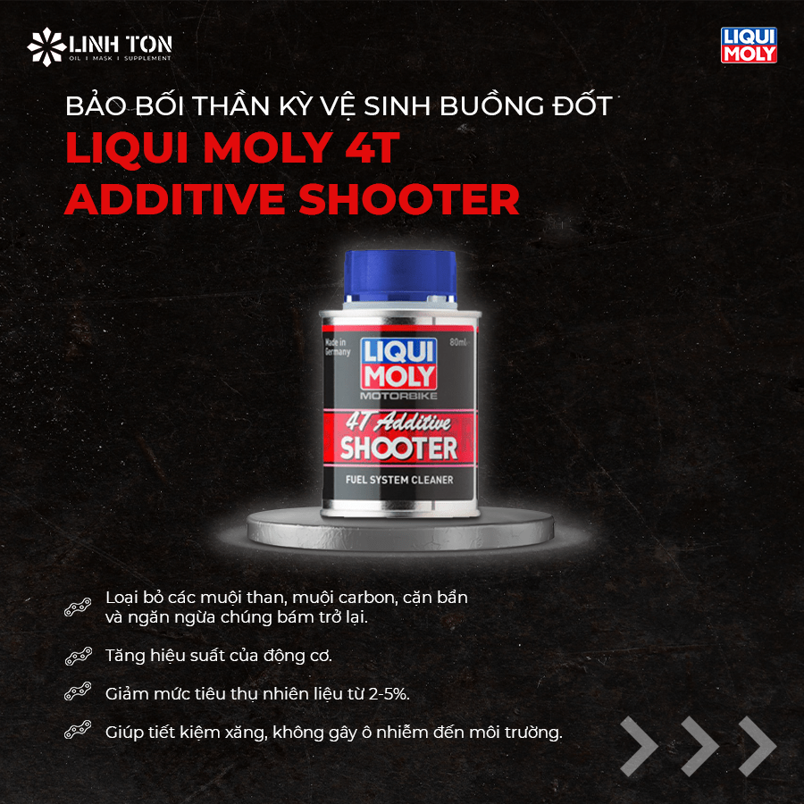 Có nên vệ sinh buồng đốt với dung dịch Liqui Moly 4T Additive Shooter?