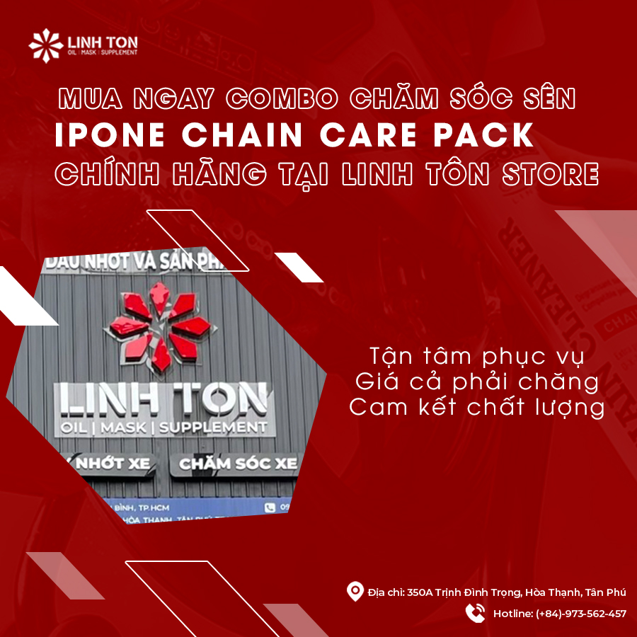 Mua combo chăm sóc sên Ipone Chain Care Pack chính hãng ở đâu?