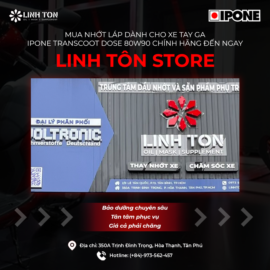 Mua nhớt láp Ipone Transcoot Dose 80W90 ở đâu?