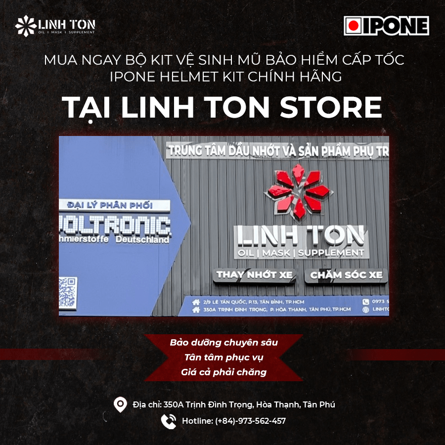 Mua bộ sản phẩm vệ sinh mũ bảo hiểm Ipone Helmet Kit chính hãng ở đâu?