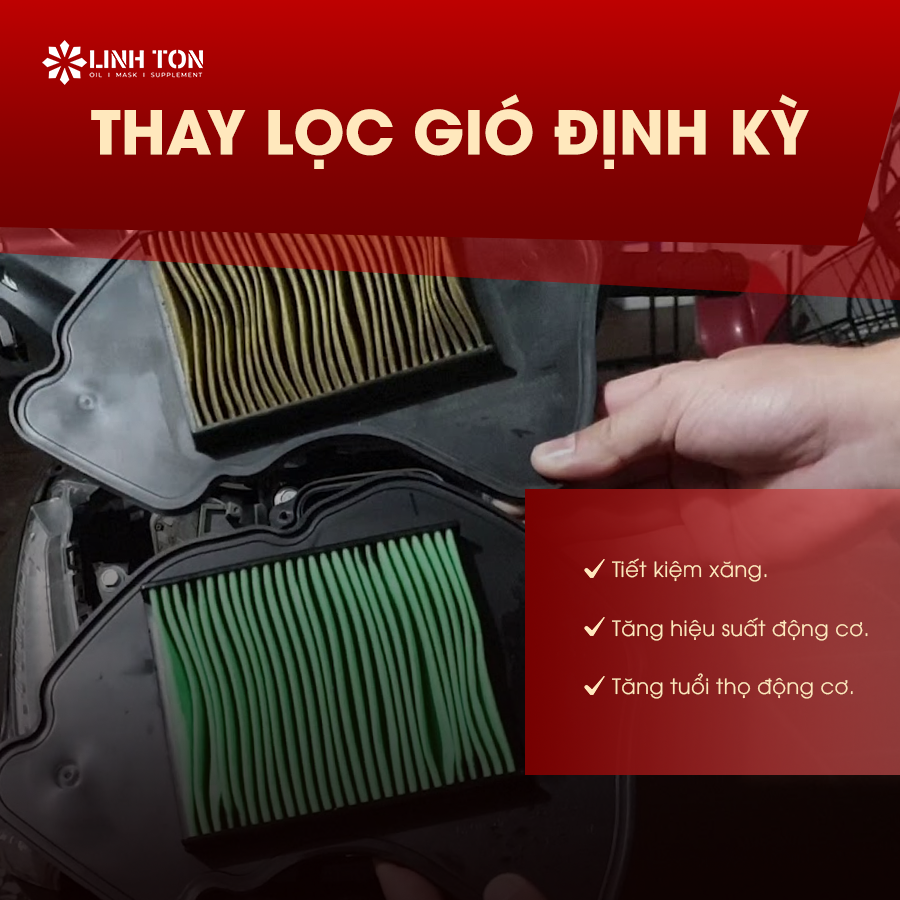 Thay lọc gió định kỳ bảo vệ xe trong mùa nắng nóng - Linh Ton Store - 350a Trịnh Đình Trọng, Hòa Thạnh, Tân Phú - NHOT.LINHTON.VN