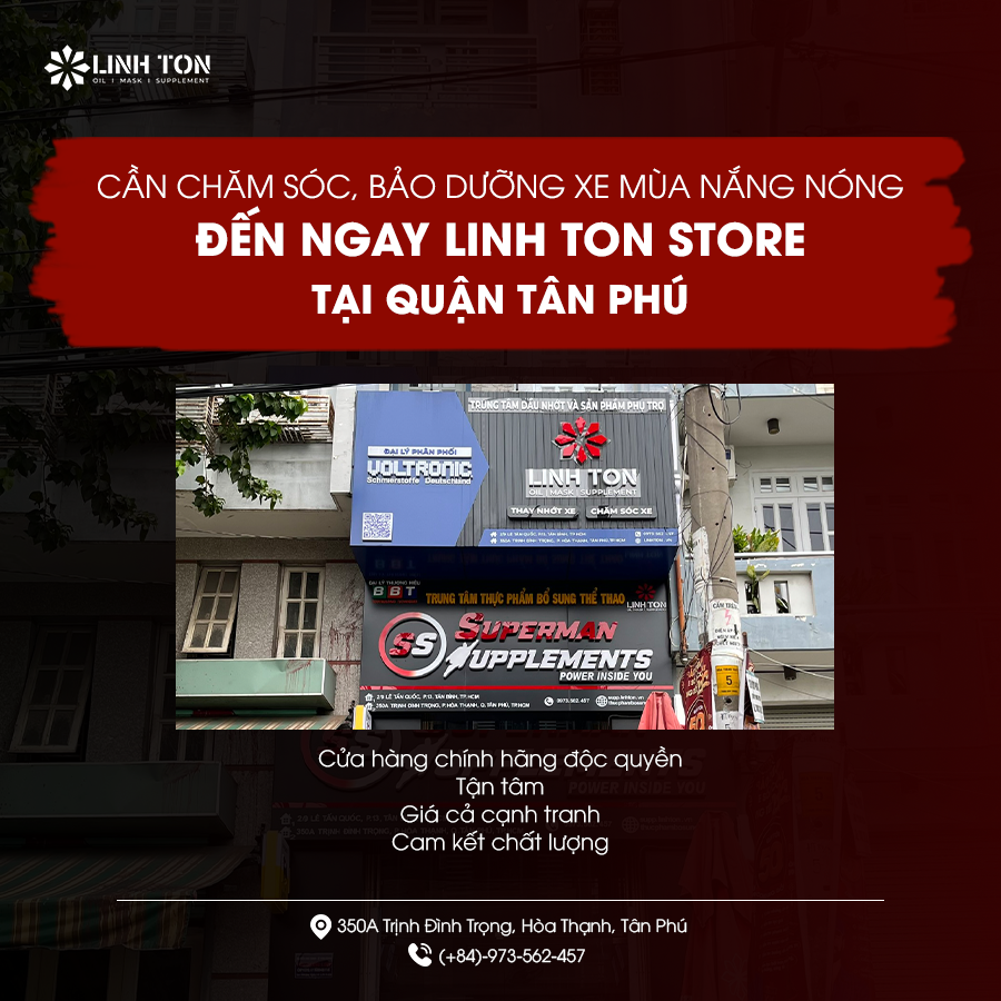 Địa điểm bảo dưỡng xe mùa nắng nóng tại Thành phố Hồ Chí Minh - Linh Tôn Store - 350a Trịnh Đình Trọng, Hoà Thạnh, Tân Phú - NHOT.LINHTON.VN
