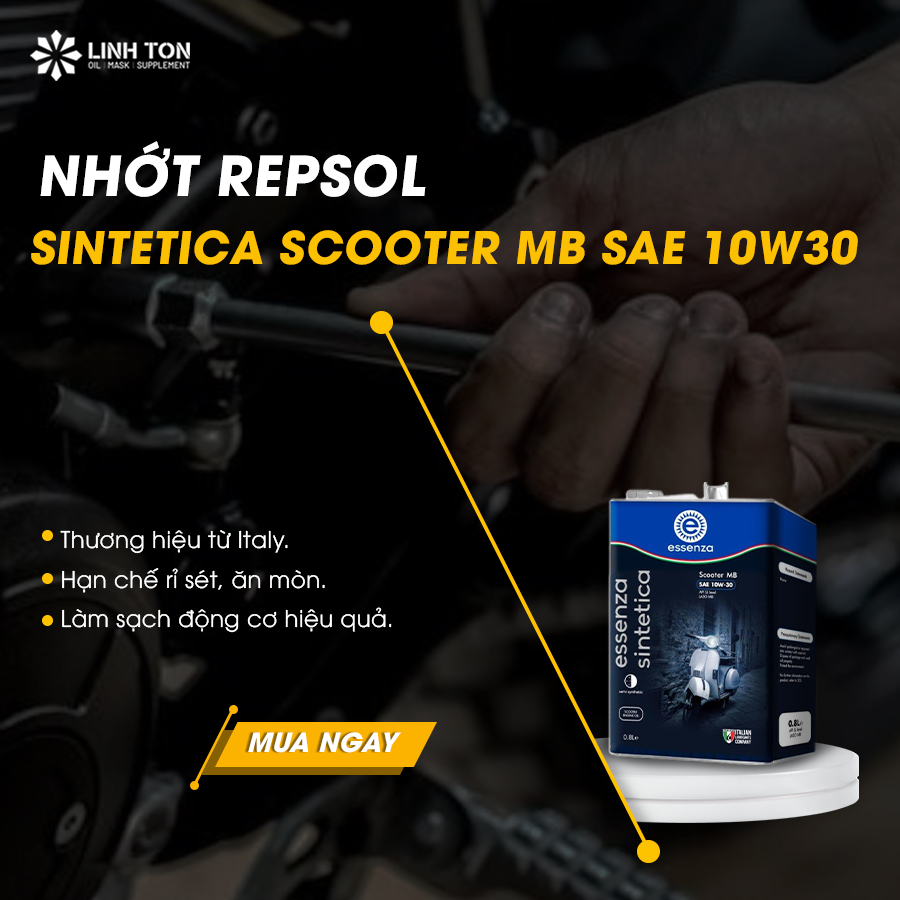 Nhớt ESSENZA SINTETICA SCOOTER MB SAE 10W30