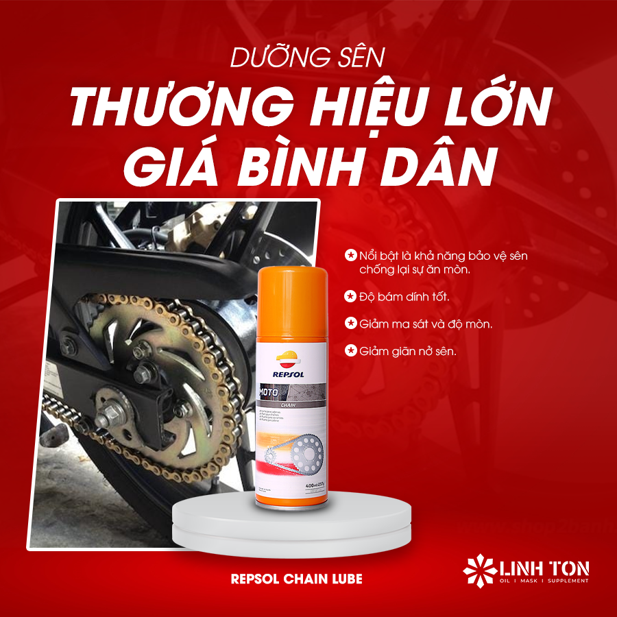 XỊT DƯỠNG SÊN PHỦ SỨ VOLTRONIC M50K CERAMIC CHAIN LUBE 400ML - LINH TON STORE - 350A Trịnh Đình Trọng, Hòa Thạnh, Tân Phú - NHOT.LINHTON.VN