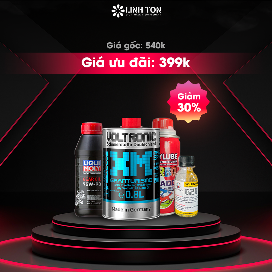 Combo Voltronic XM Scooter + Nhớt lap 75w90 150ml + 20ml Verylube Turbo + 20ml Voltronic G20 - Linh Tôn Store - 350a Trịnh Đình Trọng, Hoà Thạnh, Tân Phú