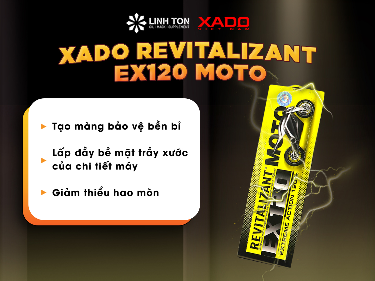 Công nghệ độc quyền hồi sinh động cơ XADO Ex120 Revitalizant đặc biệt - Linh Tôn Store - 350a Trịnh Đình Trọng, Hoà Thạnh, Tân Phú - NHOT.LINHTON.VN