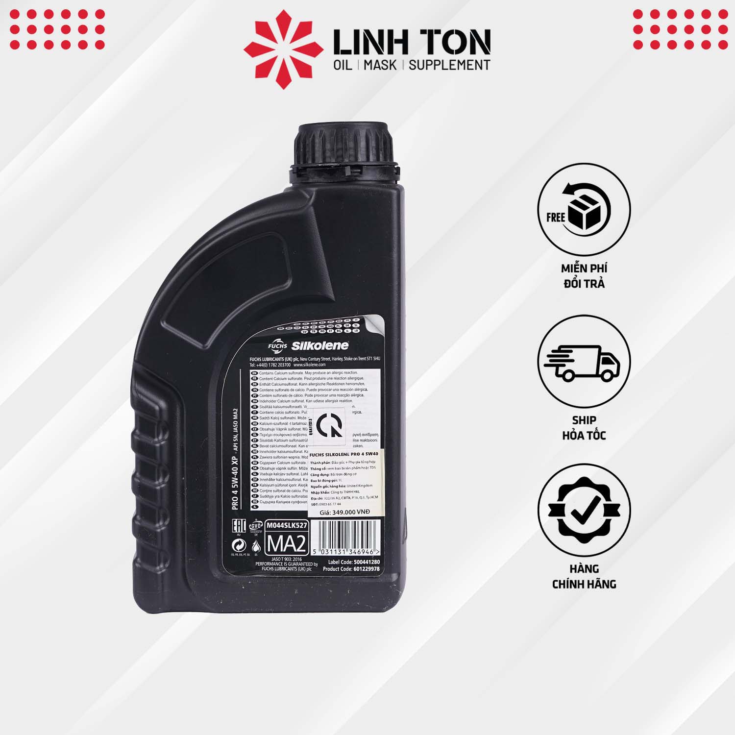 Nhớt Fuchs Silkolene 5w40 1L Tổng Hợp Cao Cấp