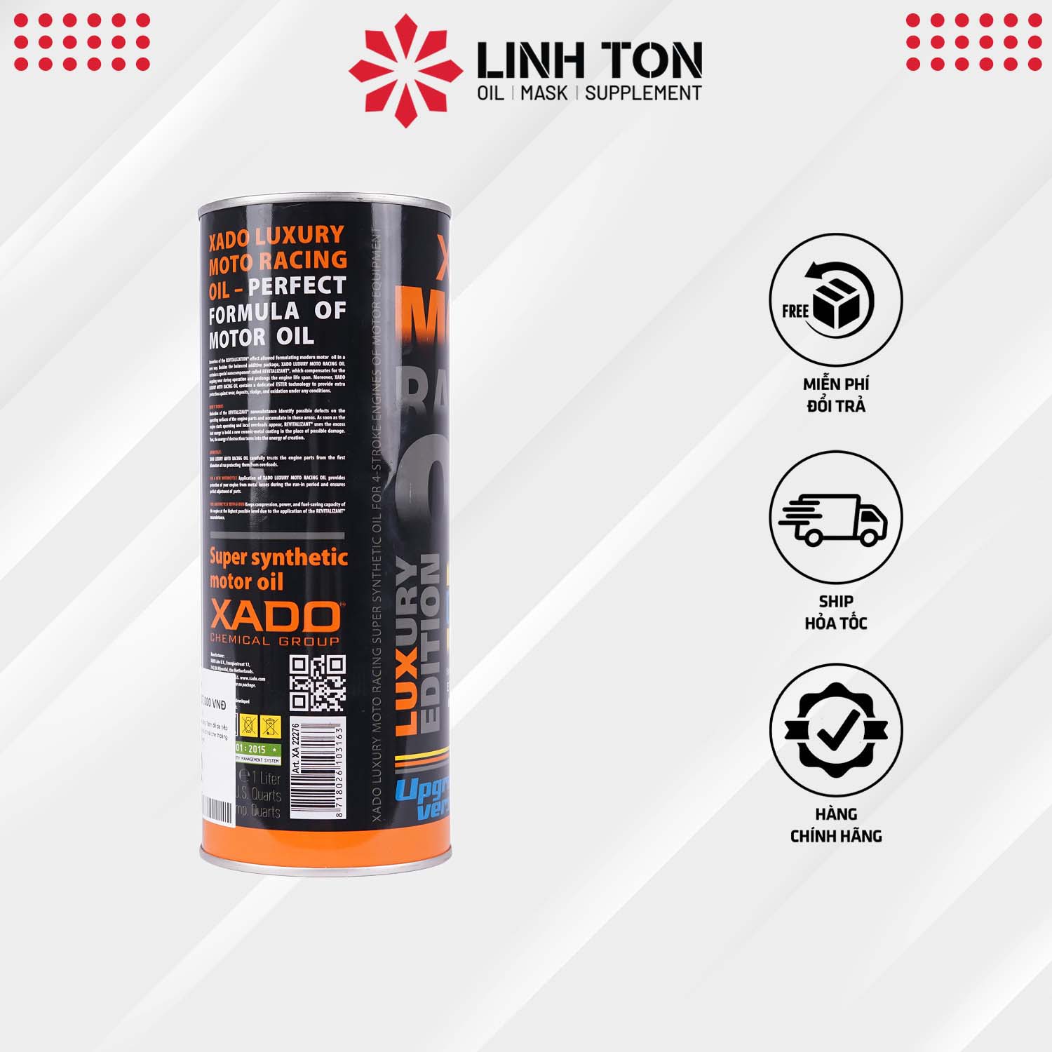 Nhớt nhập khẩu siêu cao cấp XADO LUXURY MOTO RACING V3 UPGRADE Version 4T MA2 10W40