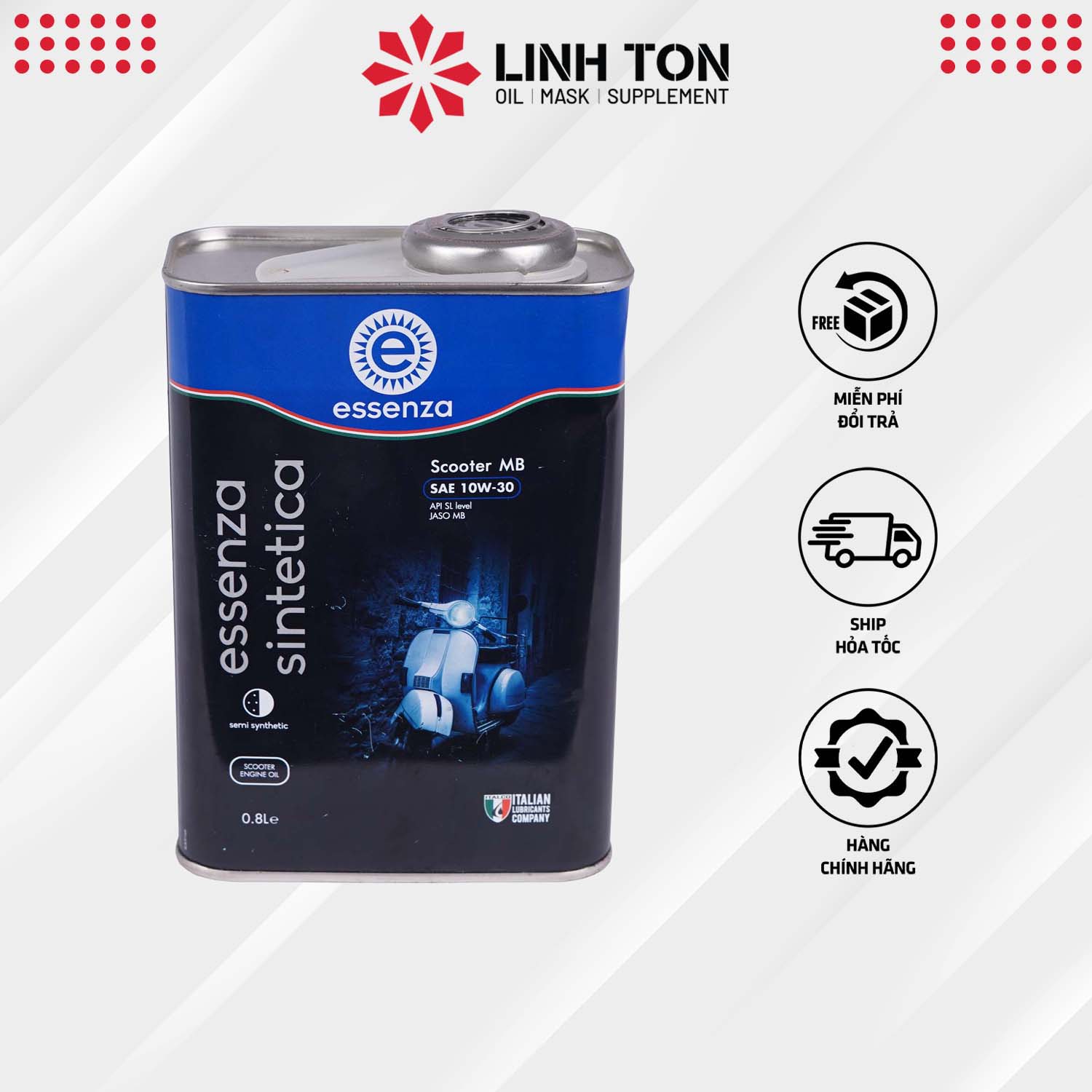 Nhớt xe tay ga Essenza Sintetica Scooter MB SAE 10w30 800ml