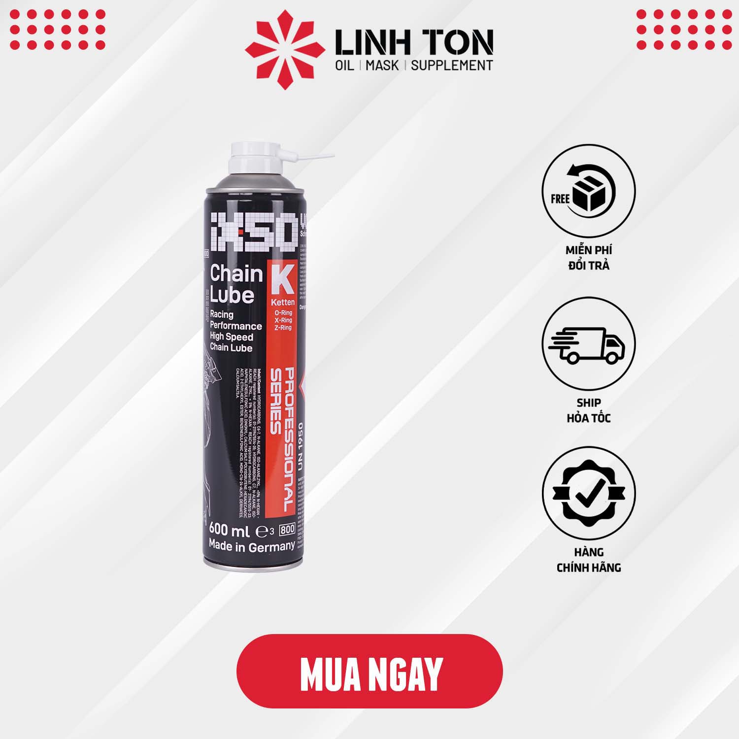 Xịt dưỡng sên VOLTRONIC ix50 jumbo 600ml nhập khẩu Đức