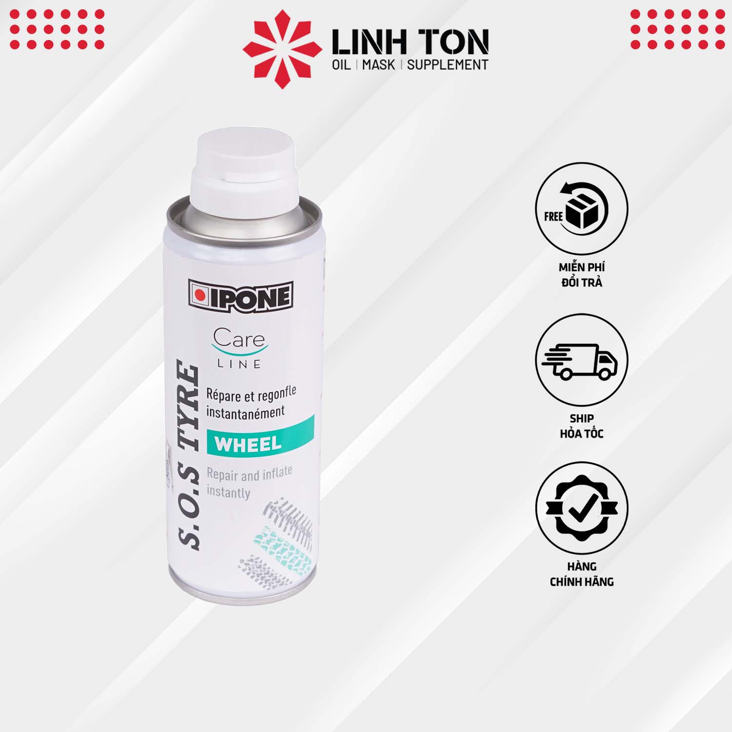 Chai xịt vá vỏ lốp xe khẩn cấp Ipone SOS Tyre (200ml)