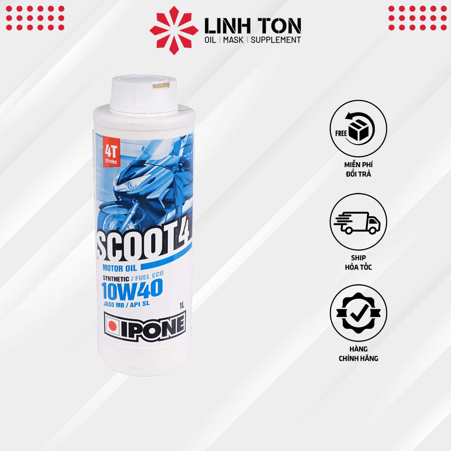 Nhớt tay ga nhập khẩu Ipone Scoot 4 10w40