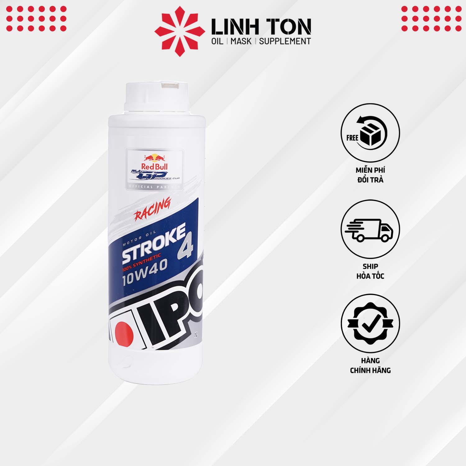 Nhớt Siêu Cao Cấp Ipone Stroke 4 Racing 10W40 4T (1L) – 100% Tổng Hợp Từ Pháp