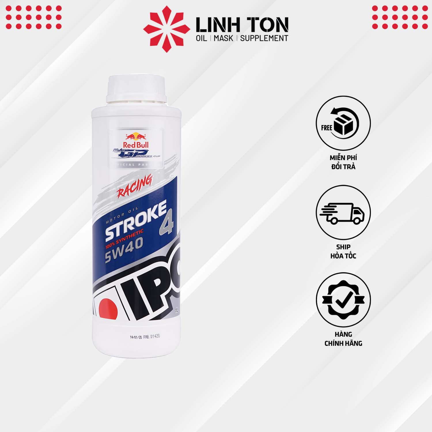 Nhớt Siêu Cao Cấp Ipone Stroke 4 Racing 5W40 4T (1L) - Nhập Khẩu Chính hãng từ Pháp