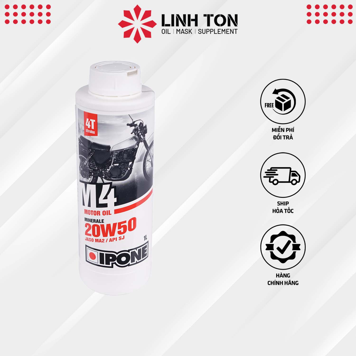 Nhớt Ipone M4 20w50 nhập khẩu Pháp dành cho xe đời cũ