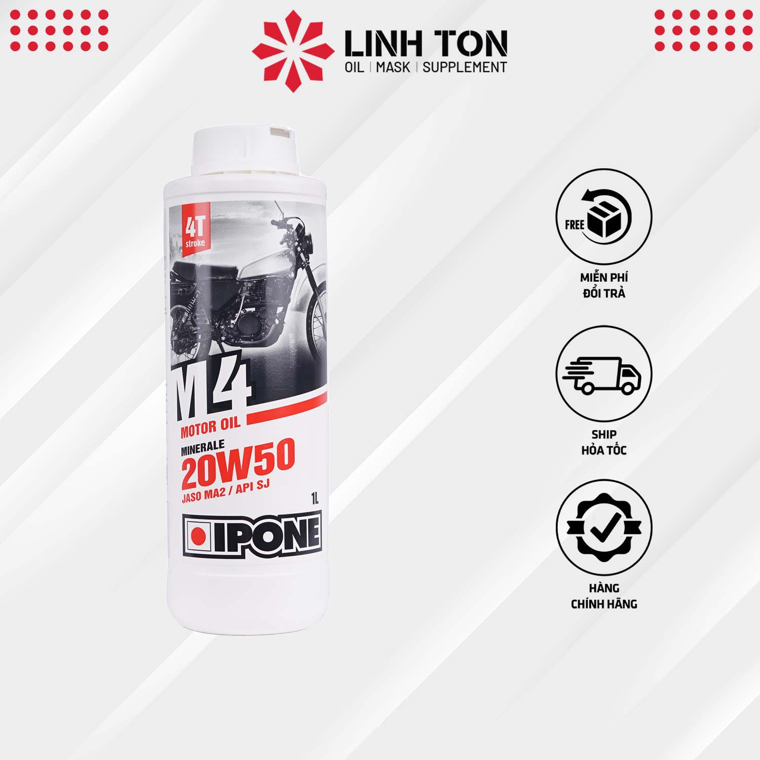 Nhớt Ipone M4 20w50 nhập khẩu Pháp dành cho xe đời cũ