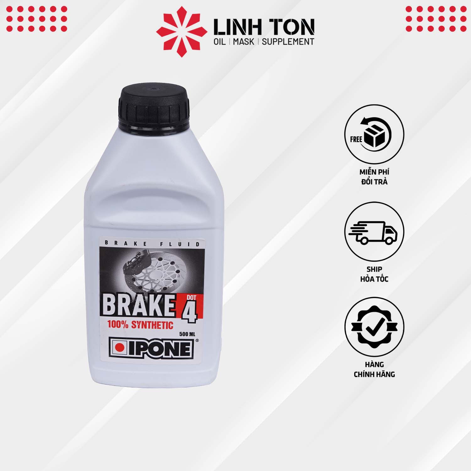 Dầu Thắng Tổng Hợp Ipone Brake Dot 4 (500ml) - Hàng Chính Hãng Nhập Khẩu Pháp 100%