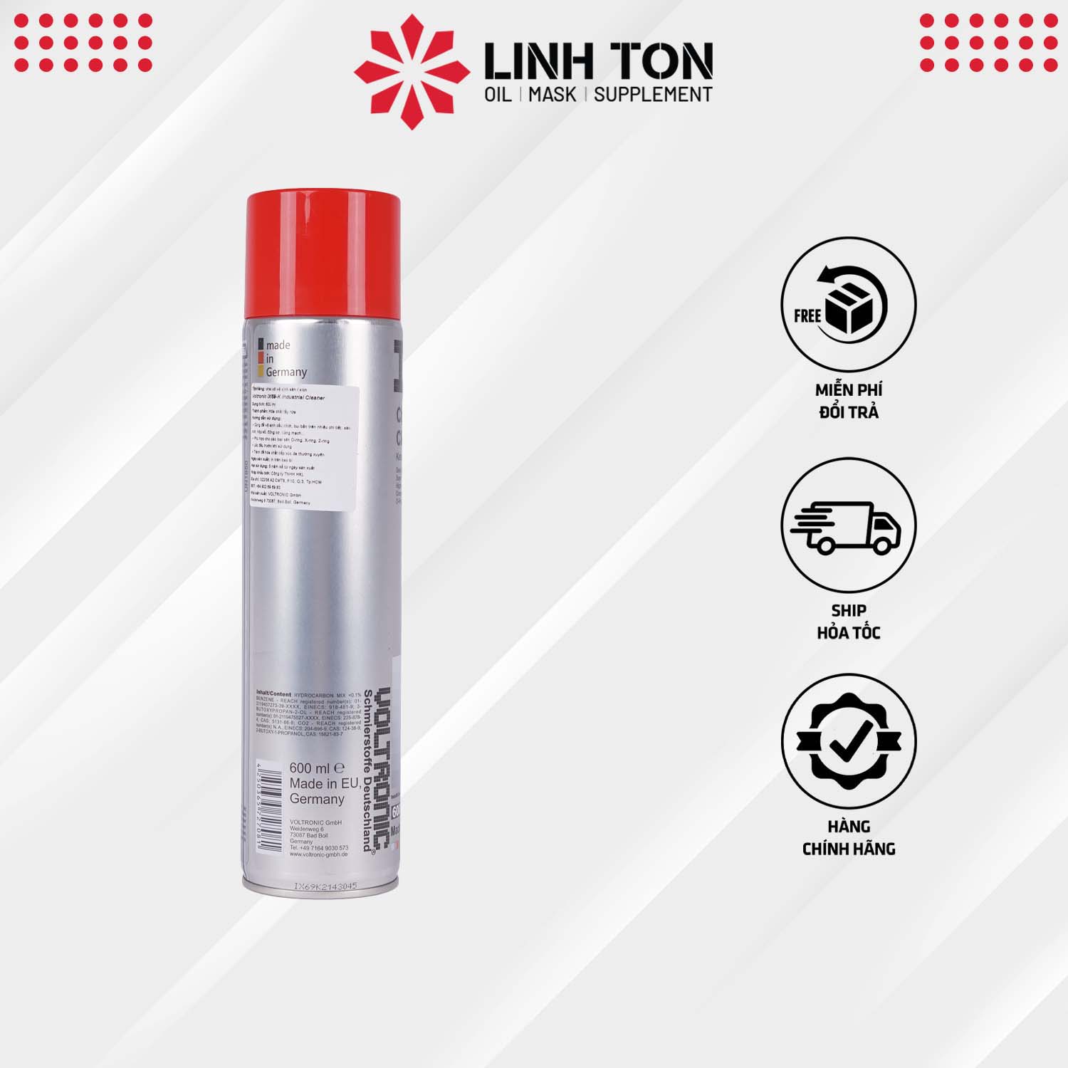 Combo vệ sinh bảo dưỡng sên Ix69+ m50 ceramic 400ml + bàn chải VOLTRONIC