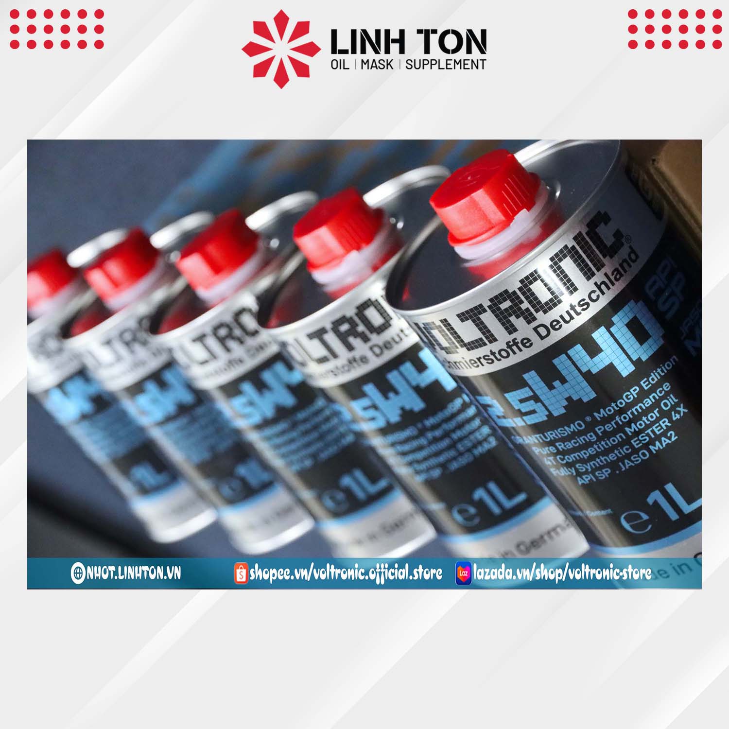 Nhớt đua cao cấp Voltronic 2.5w40 MotoGP Edition nhập khẩu Đức 1L