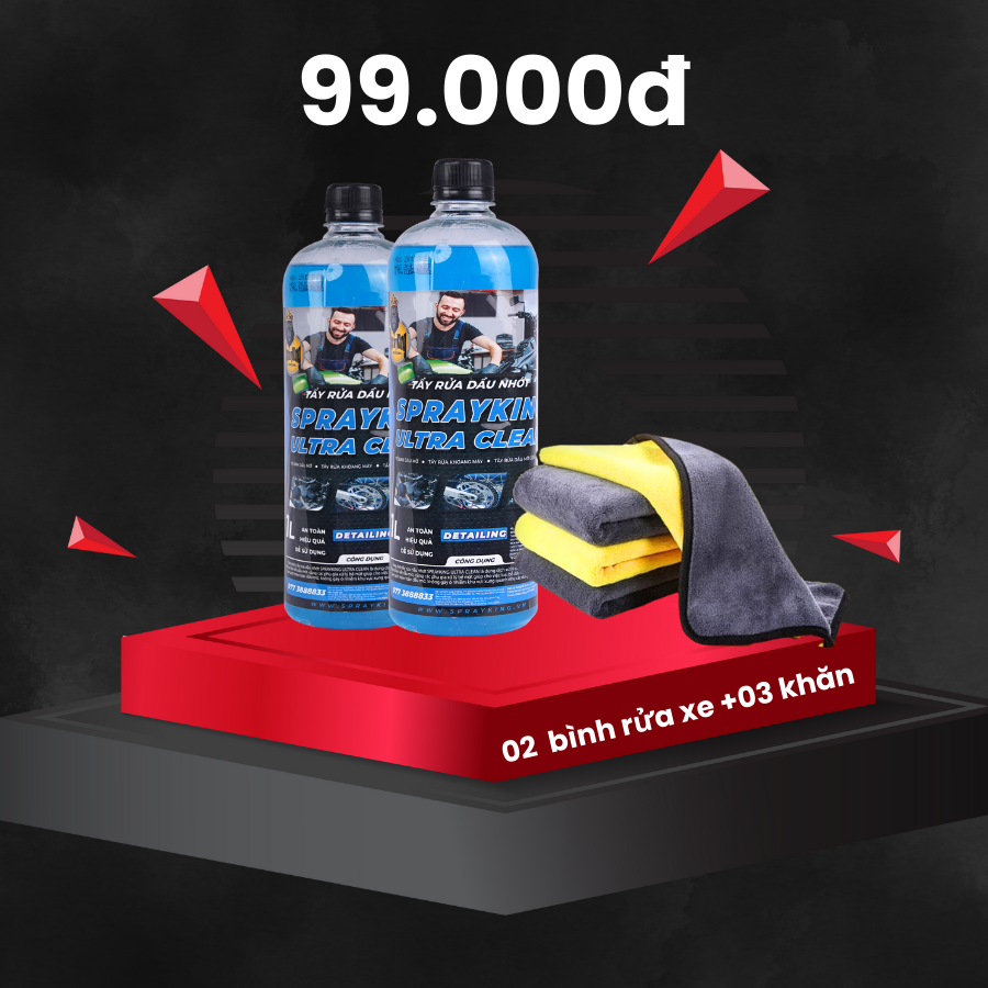Combo 02 Chai tẩy rửa dầu nhớt Spayking - Black Friday 2023