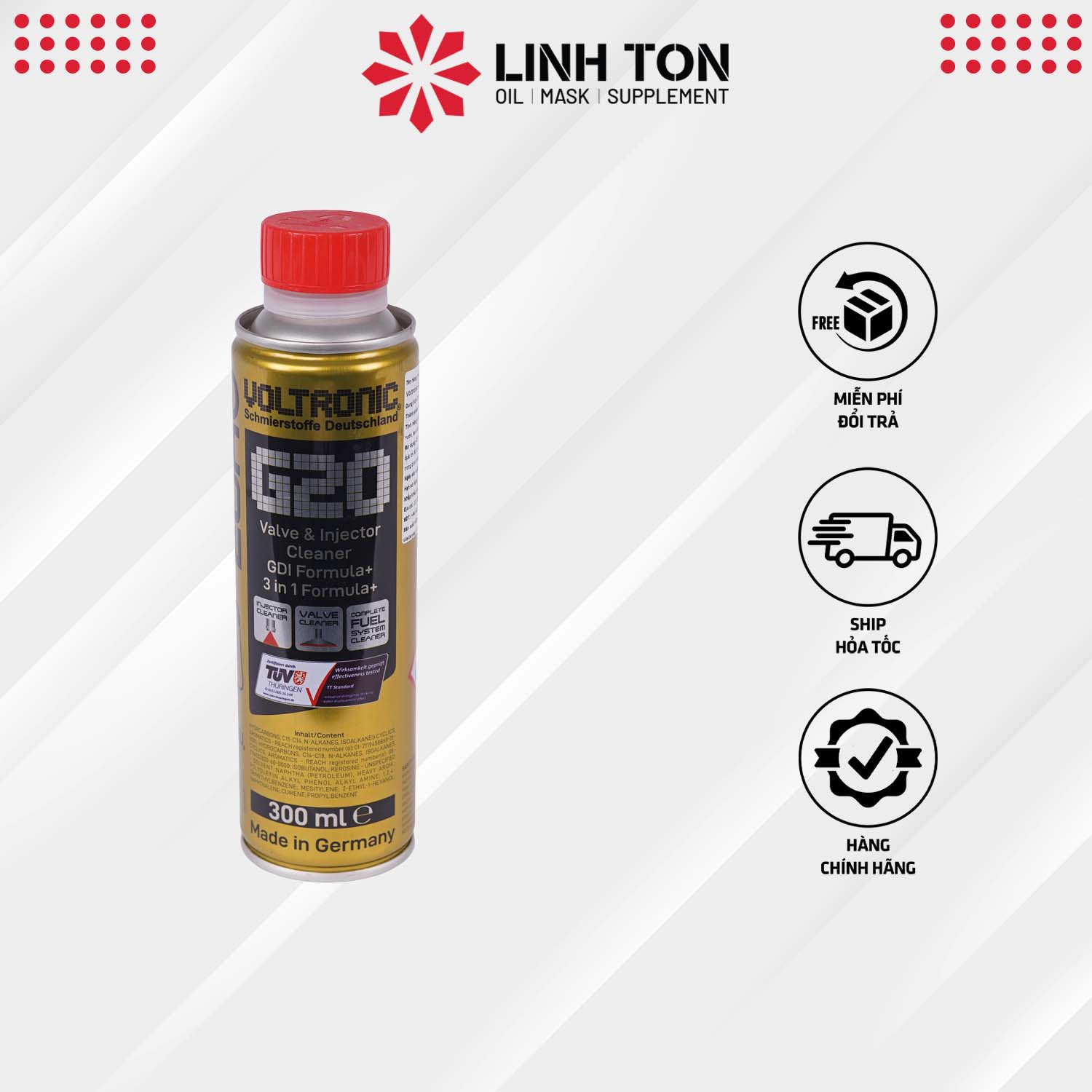 Phụ gia súc kim phun Voltronic G20 Injector Cleaner 300ml nhập khẩu Đức