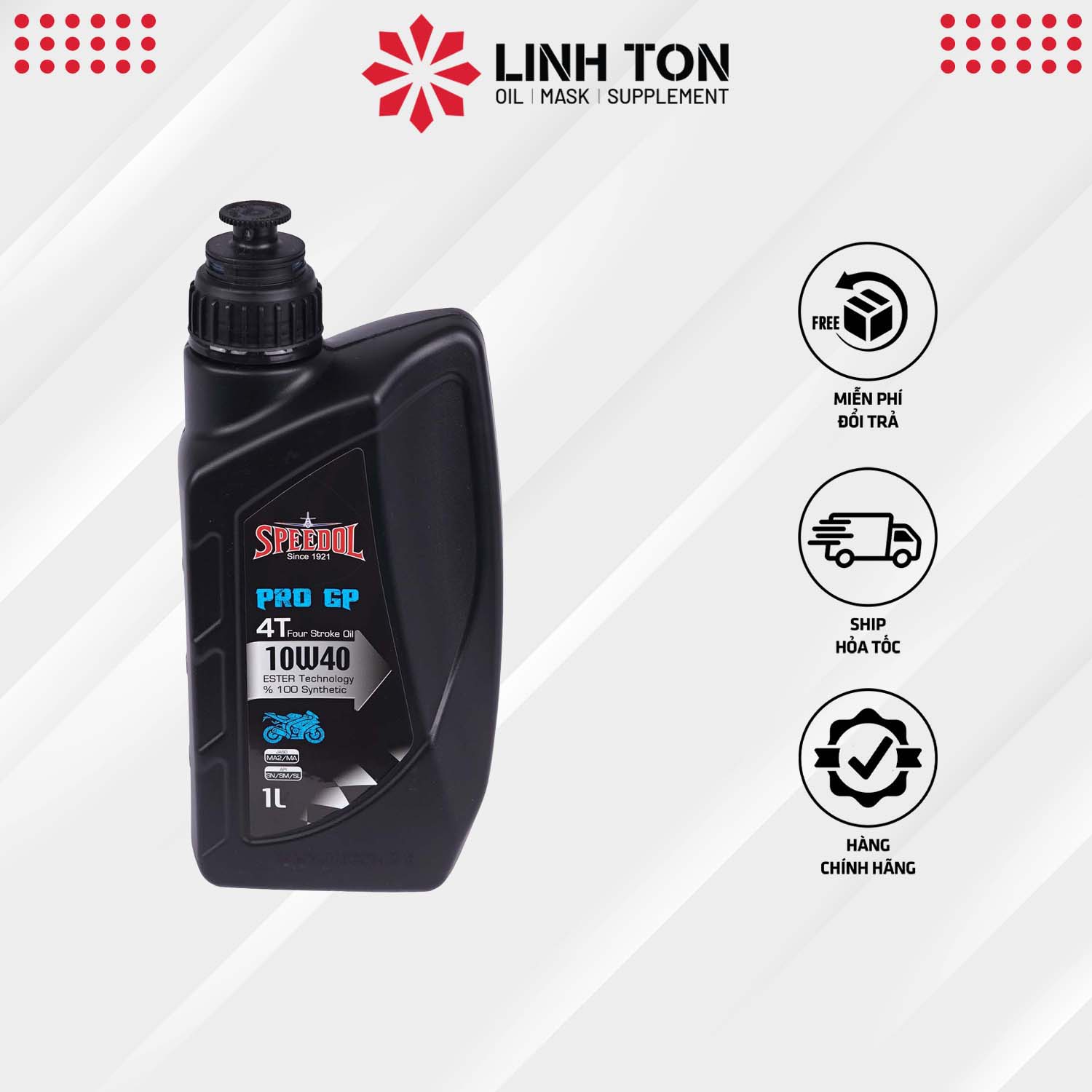 Nhớt tổng hợp xe số 100% Synthetic Ester SPEEDOL PRO GP 4T 10w40