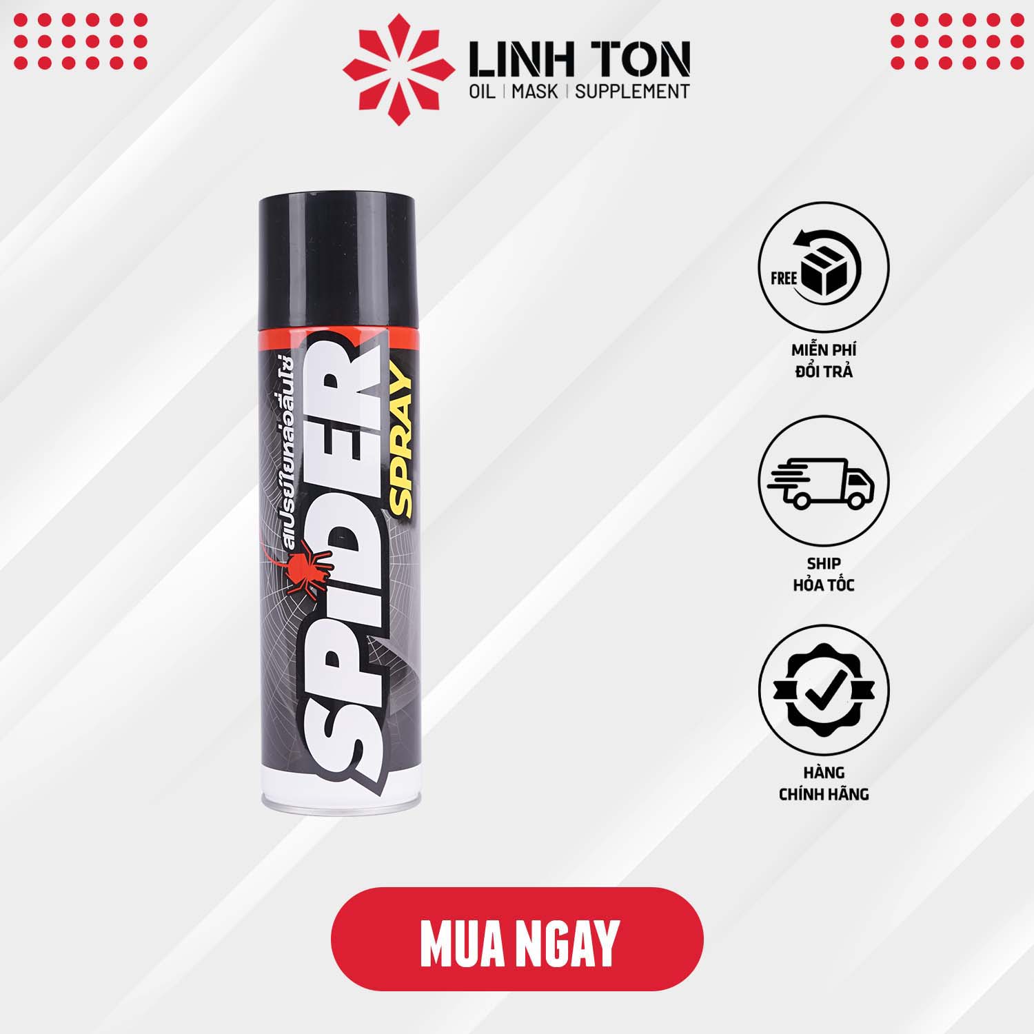 Chai xịt sên, bôi trơn, dưỡng sên nhập khẩu Thái Lan SPIDER SPRAY 600ml