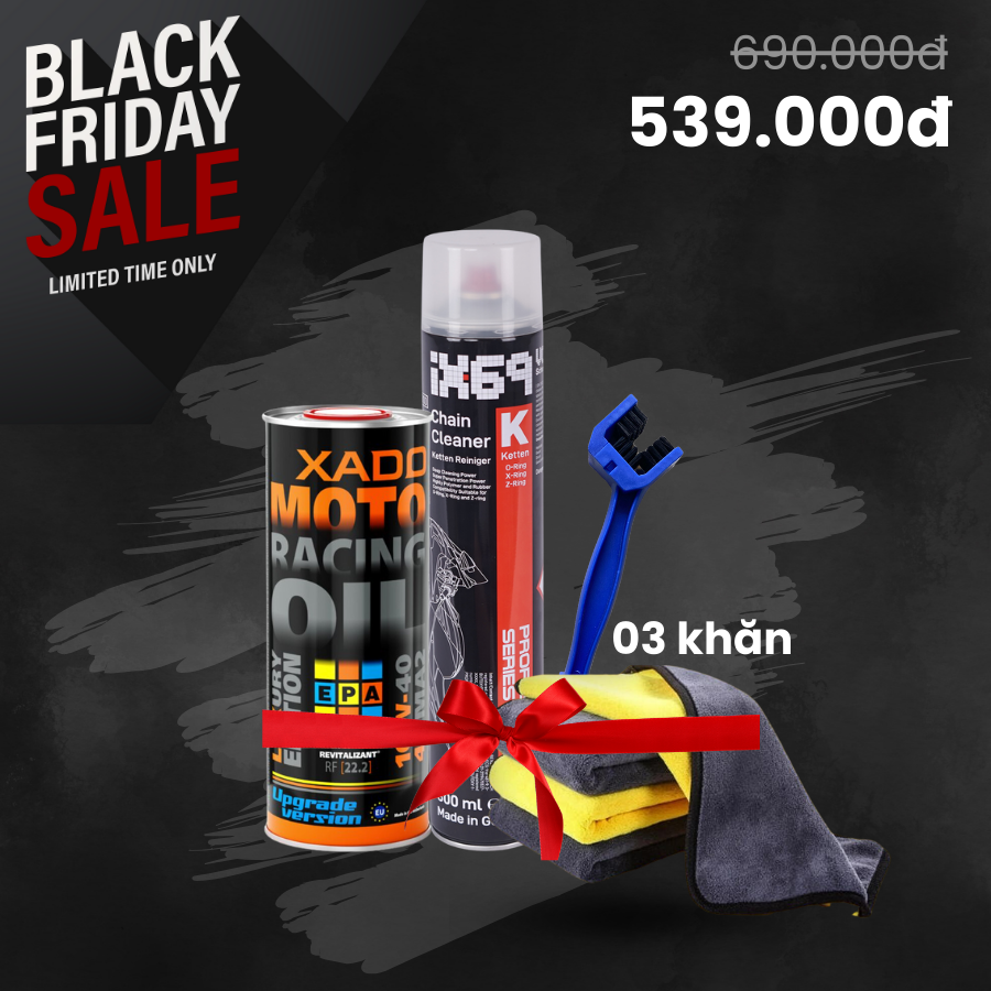 Combo Dầu nhớt dành cho xe số - côn tay Xado Racing Phiên bản 22.2