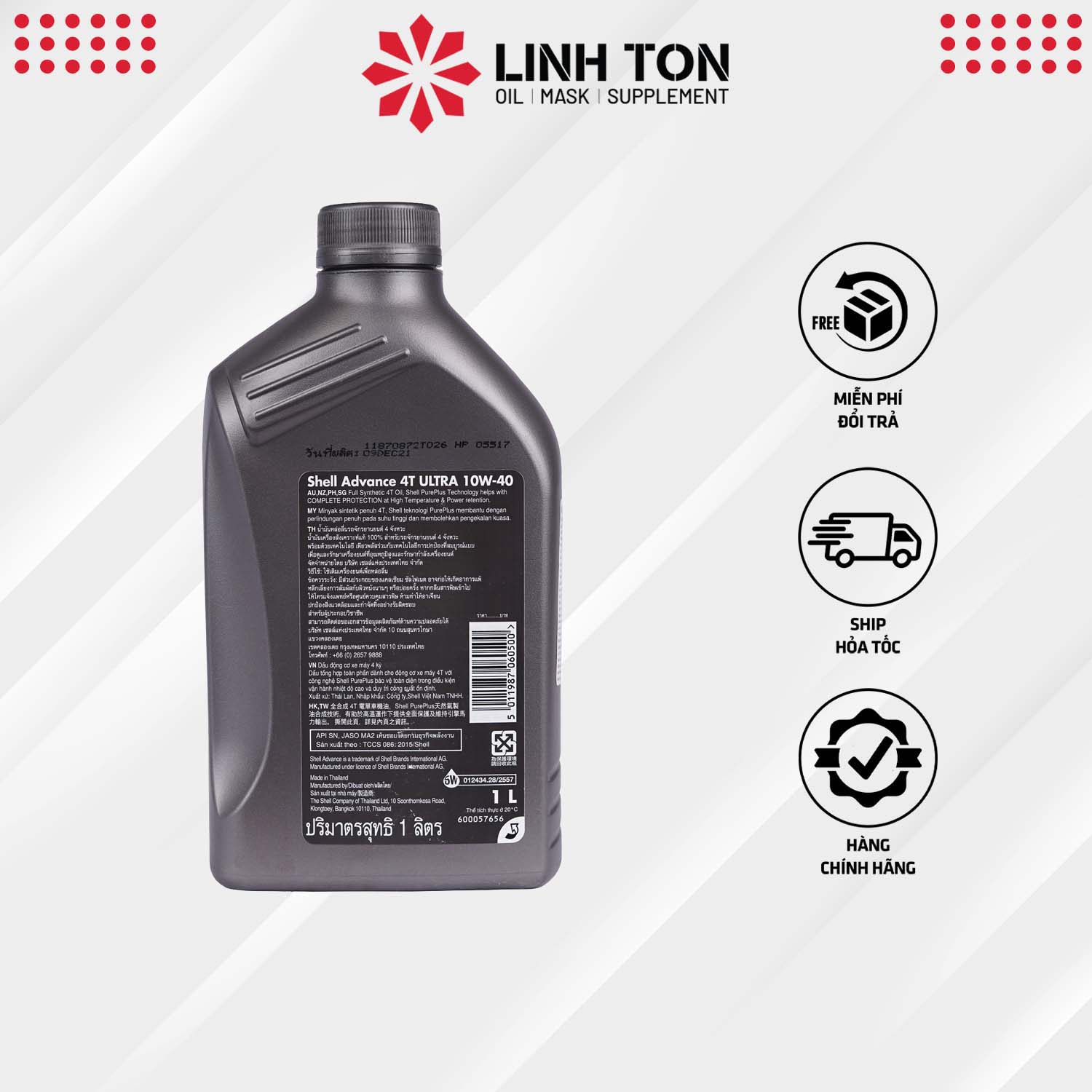 Nhớt Shell Advance Ultra 4T 10w40 1L