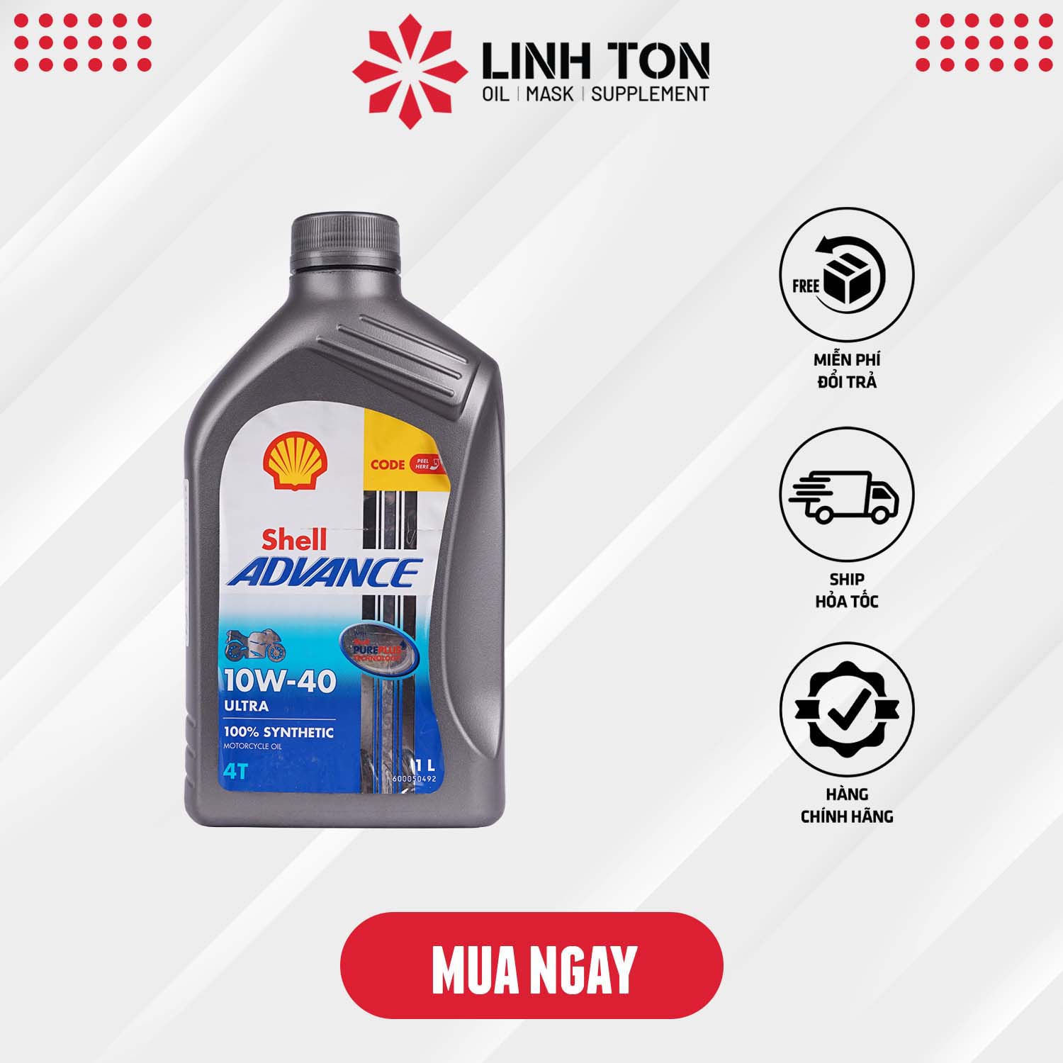 Nhớt Shell Advance Ultra 4T 10w40 1L