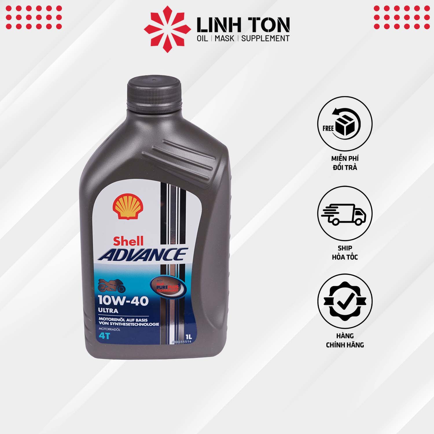 (Nhập Châu Âu) Nhớt Shell Advance Ultra 4T 10w40 1L