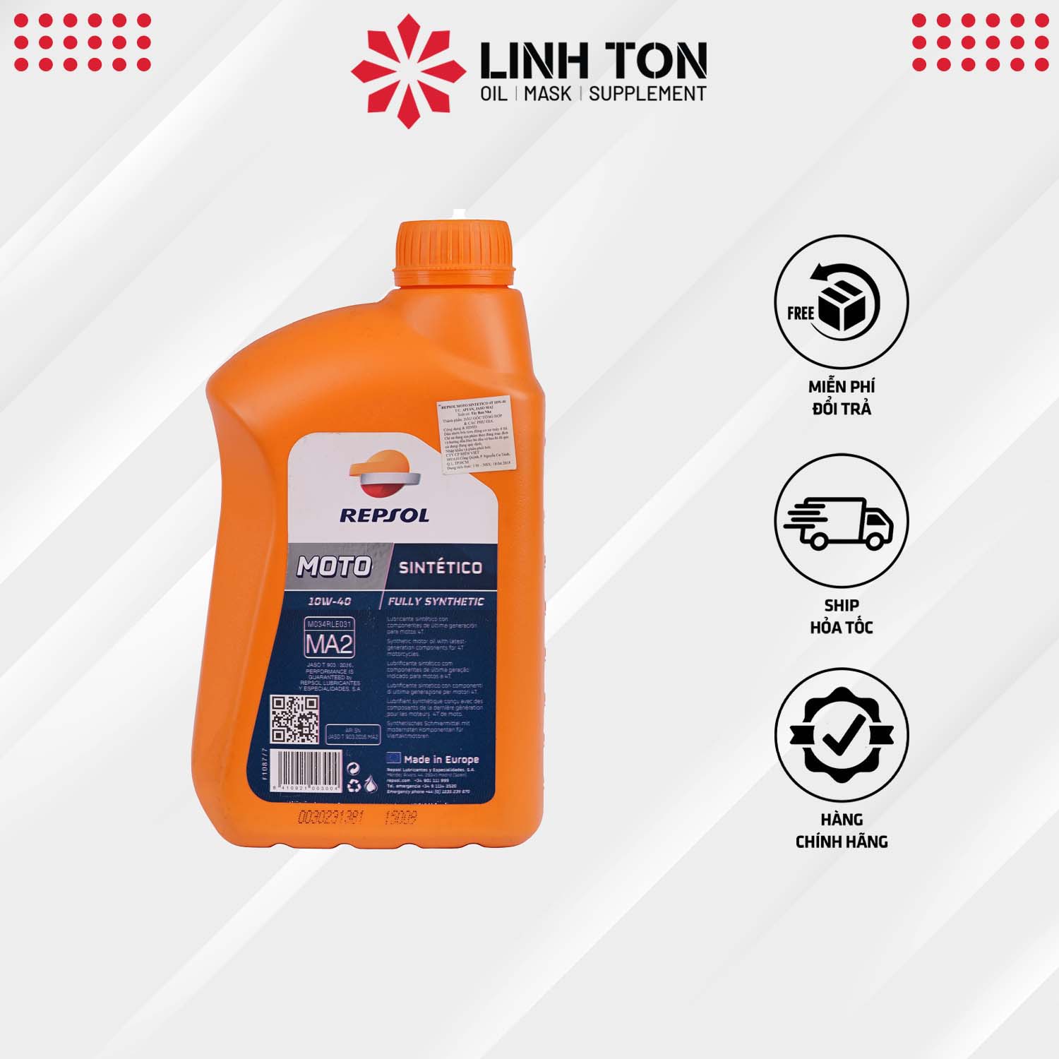 Nhớt nhập khẩu Repsol Sintetico 10w40